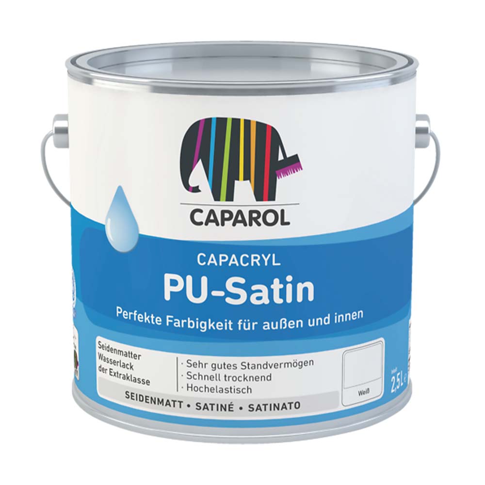 Емаль поліуретанова Caparol "Capacryl PU-Satin Base W" Біла